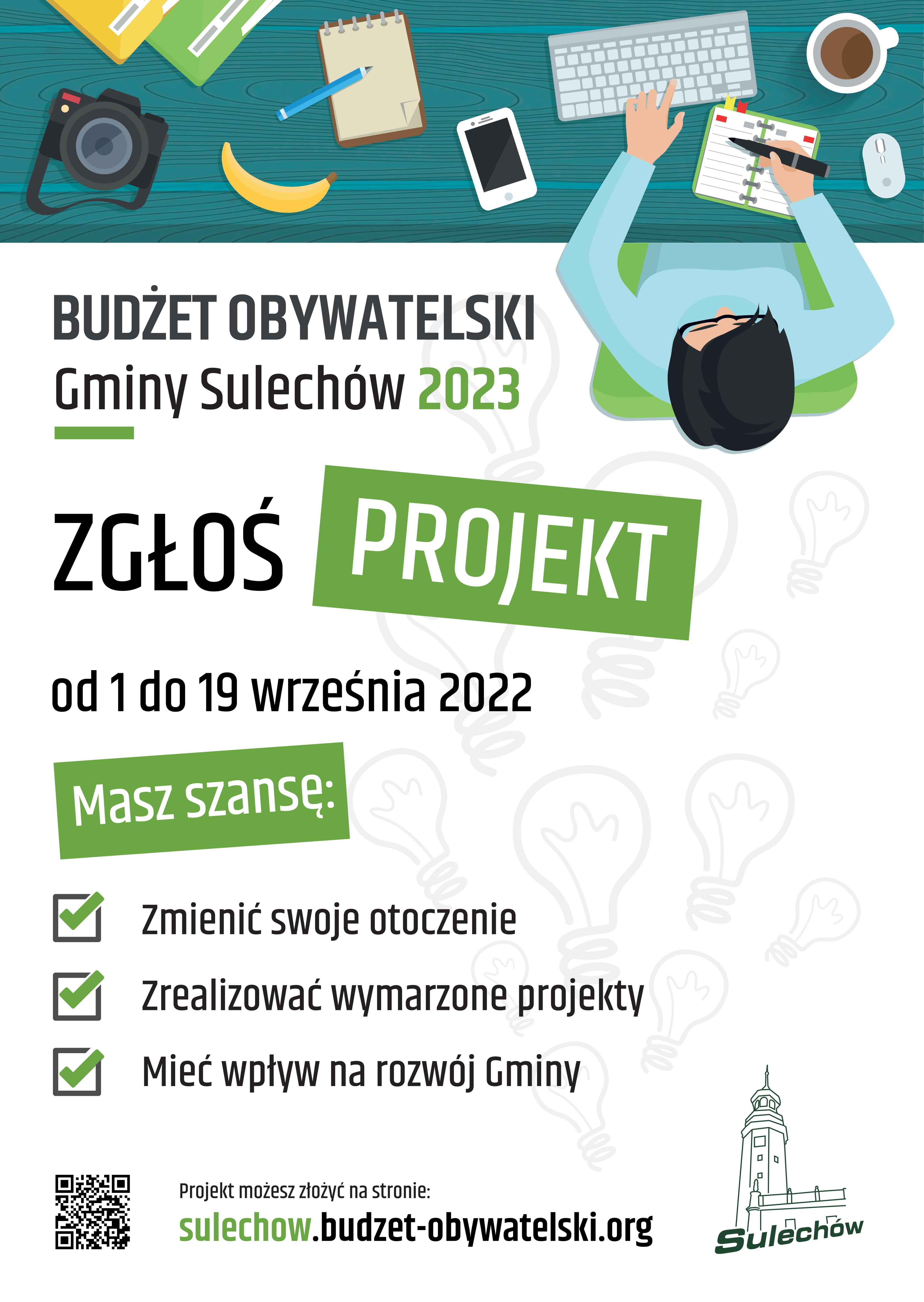 Plakat promocyjny budżetu obywatelskiego