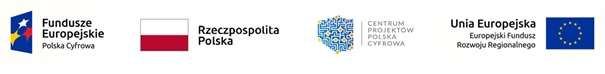 Flaga Fundusze Europejskie, Flaga Polski, Centrum Projektów Polska Cyfrowa, Flaga Unii Europejskiej