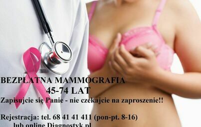 Zdjęcie do Bezpłatne badania mammograficzne dla os&oacute;b w wieku od 45 do 74 lat