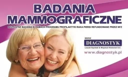 Zdjęcie do Bezpłatne badania mammograficzne dla os&oacute;b w wieku od 45 do 74 lat