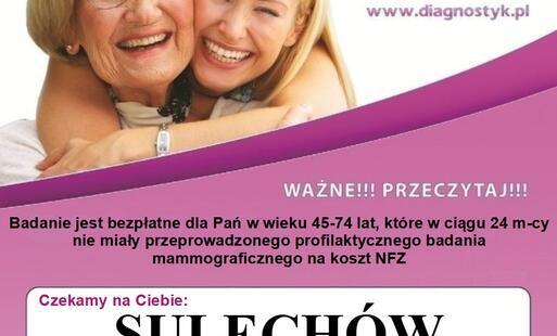 Zdjęcie do Bezpłatne badania mammograficzne dla os&oacute;b w wieku od 45 do 74 lat
